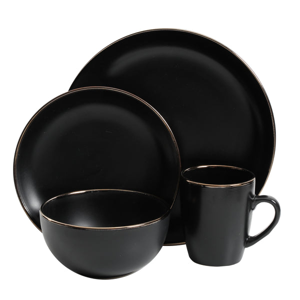 Gibson Home Gibson Home Rockaway Gold 16-Piece Stoneware Dinnerware Set
