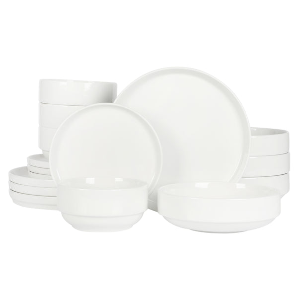 gibson home Gibson Home Rothernberg 16 Piece Stackable Porcelain Plates and Bowls Dinnerware Set gibson home Gibson Home Rothernberg 16 Piece Stackable Porcelain Plates and Bowls Dinnerware Set