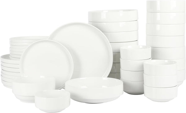gibson home Gibson Home Rothernberg Stackable 40 Piece Service for 8 White Porcelain Plates and Bowls Set gibson home Gibson Home Rothernberg Stackable 40 Piece Service for 8 White Porcelain Plates and Bowls Set