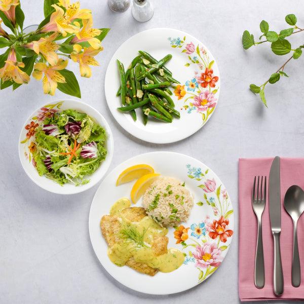 Gibson Home Gibson Home Ultra Round 18-Piece Opal Glass Dinnerware Set