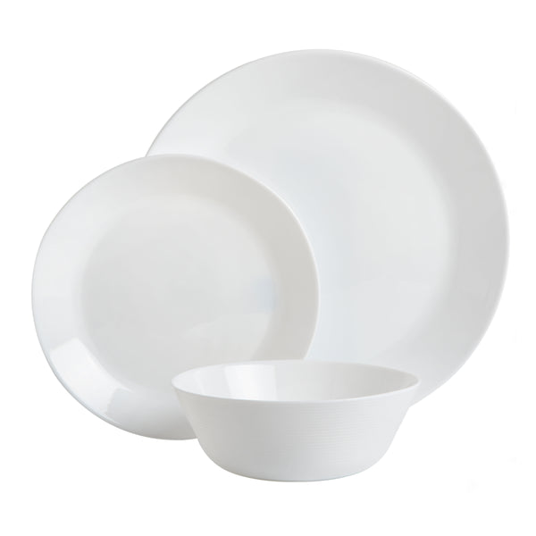 Gibson Home Gibson Home Ultra Round 18-Piece Opal Glass Dinnerware Set