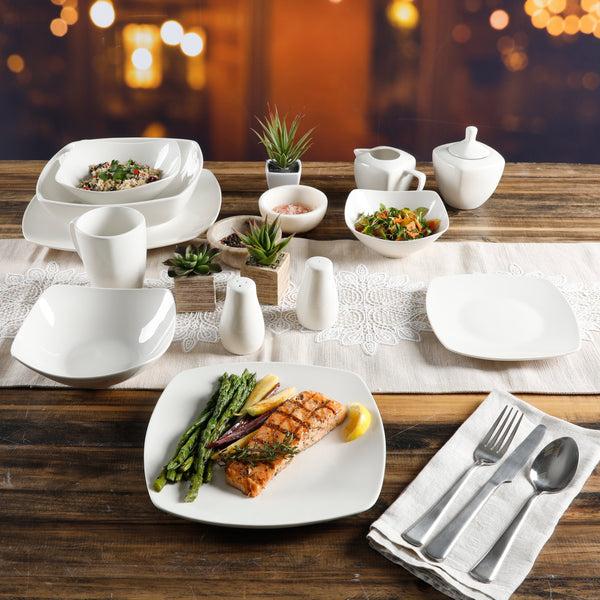 Gibson Home Gibson Home Zen Buffet 39-Piece Porcelain Expanded Dinnerware Set