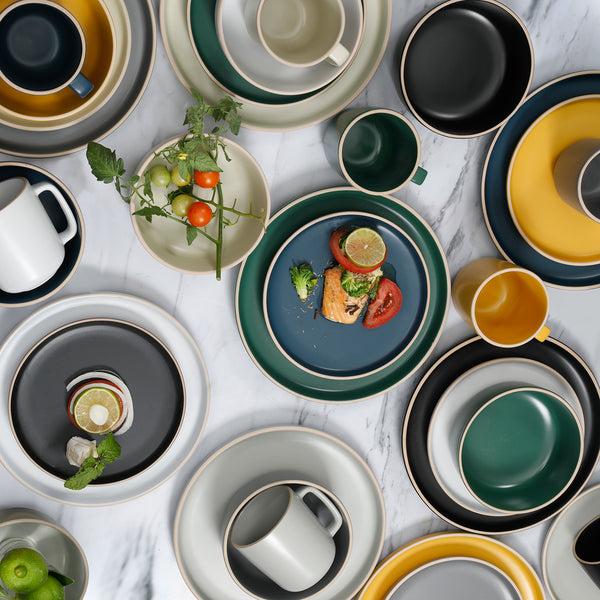 Gibson Home Gibson Home Zuma 16-Piece Round Matte Stoneware Dinnerware Set