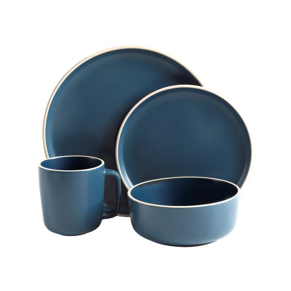 Gibson Home Gibson Home Zuma 16-Piece Round Matte Stoneware Dinnerware Set
