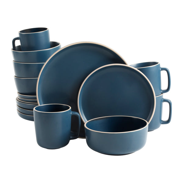 gibson home Gibson Home Zuma 16-Piece Round Matte Stoneware Dinnerware Set