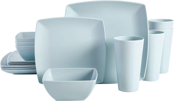 gibson home Gibson Soho Lounge Grayson Square 16-Piece Melamine Dinnerware Set