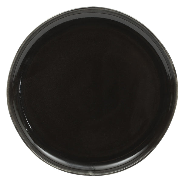 Gibson Home Gibson Soho Lounge Nardini 12 Piece (Service For 4) Plates And Bowls Reactive Glaze Dishes Stoneware Ceramic Dinnerware Set - Black And Blue