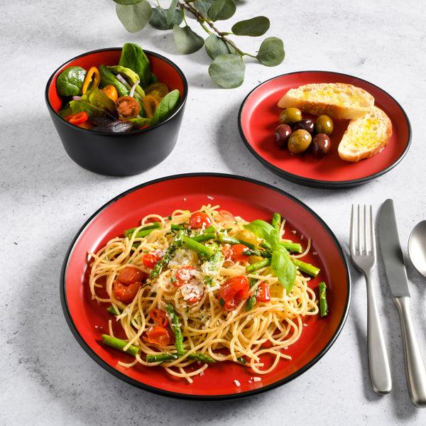 Gibson Home Gibson Soho Lounge Sofia 12-Piece Coupe Matte Glaze Stoneware Dinnerware Set