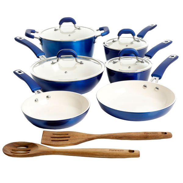 gibson home Kenmore Arlington 12-Piece Aluminum Ceramic Cookware Set