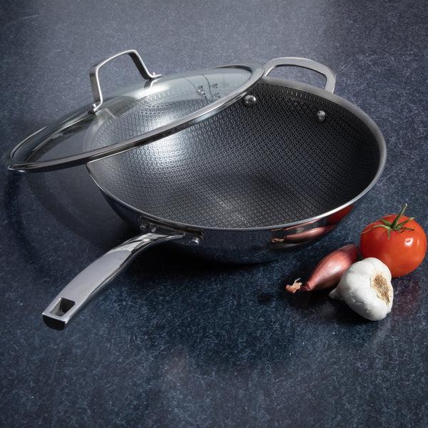 Gibson Home Kenmore Elite Luke Tri-ply Hybrid Stainless Steel Wok W/ Lid