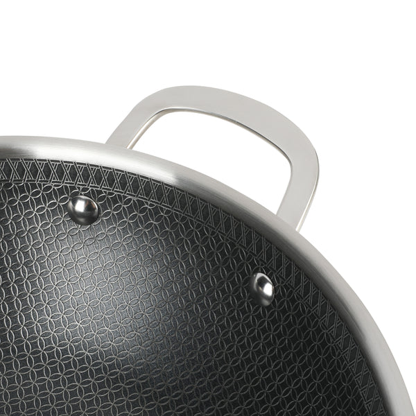 Gibson Home Kenmore Elite Luke Tri-ply Hybrid Stainless Steel Wok W/ Lid