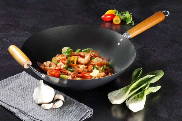 Gibson Home Kenmore Hammond 14-Inch Flat Bottom Wok
