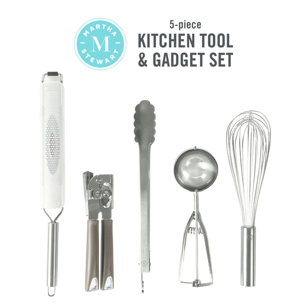 Gibson Home Martha Stewart 5-Piece Richburn Kitchen Prep Tools And Gadget Set