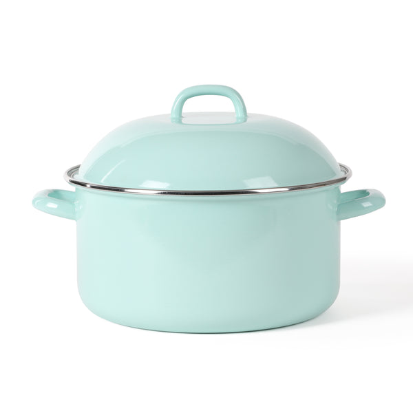 gibson home Martha Stewart 6-Quart Enamel on Steel Dutch Oven - Martha Blue