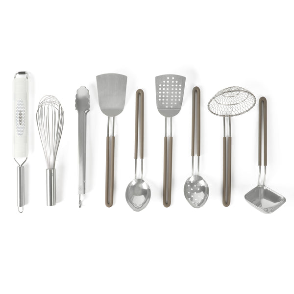 Gibson Home Martha Stewart 9-Piece Stainless Steel Prep & Serve Kitchen Gadgets And Tool Set