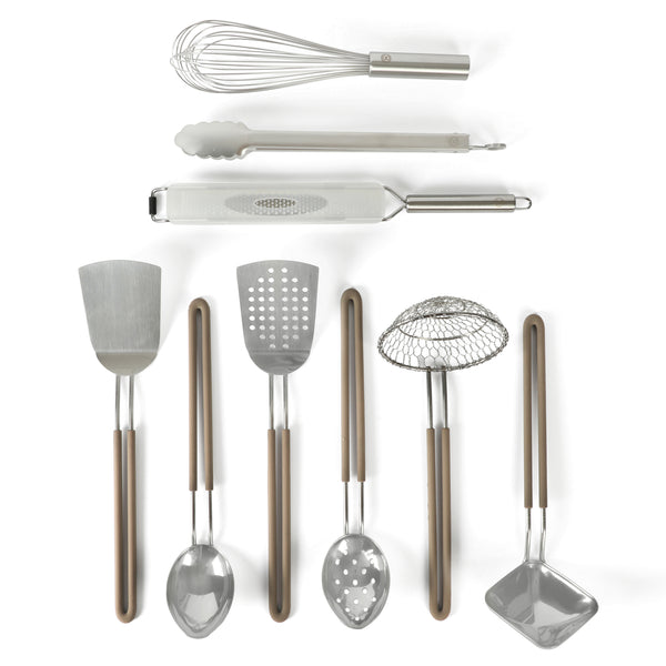 gibson home Martha Stewart 9-Piece Stainless Steel Prep & Serve Kitchen Gadgets and Tool Set
