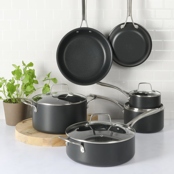 Gibson Home Martha Stewart Bosworth 10-Piece Hard Anodized Cookware Set