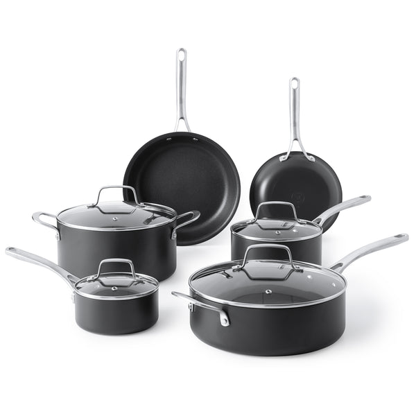 gibson home Martha Stewart Bosworth 10-Piece Hard Anodized Cookware Set