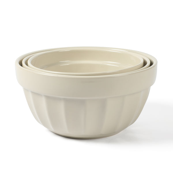 Gibson Home Martha Stewart Broadbrook 3-Piece (4Qt 2.8Qt 2.1Qt) Stoneware Bowl Set