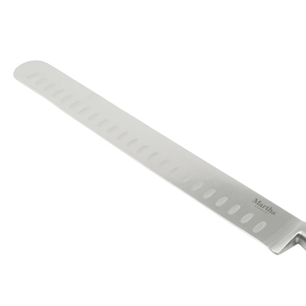 Gibson Home Martha Stewart Carverton 10" Hollow Edge Slicer Knife High Carbon Stainless Steel Kitchen Knive W/ Black Triple Rivet Handle