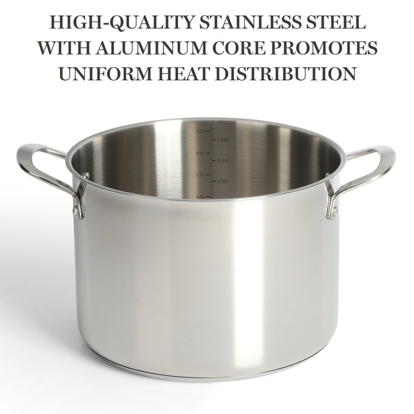 Gibson Home Martha Stewart Castelle 10-Piece Stainless Steel Cookware Set