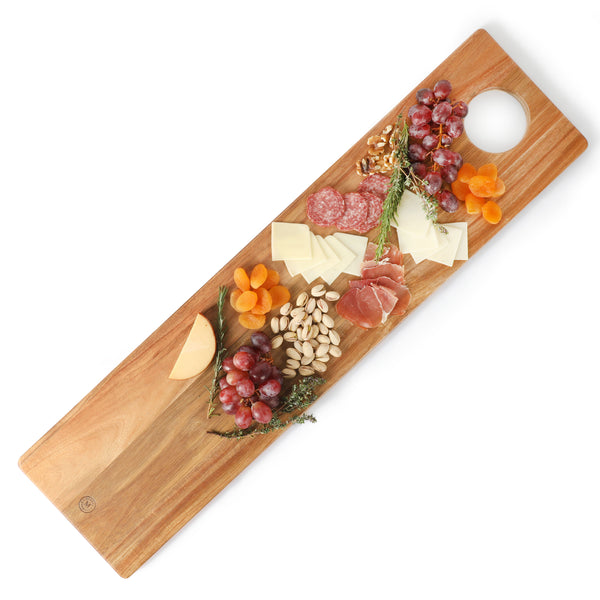 gibson home Martha Stewart Charcot 31.5" x 8" Acacia Wood Serving Charcuterie Board