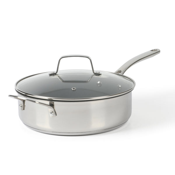 gibson home Martha Stewart Delaroux 4-Quart Stainless Steel Saute Pan w/ Ceramic Non-Stick Interior gibson home Martha Stewart Delaroux 4-Quart Stainless Steel Saute Pan w/ Ceramic Non-Stick Interior