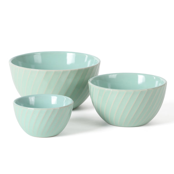 gibson home Martha Stewart Eagleson 3-Piece (3” 4” & 5”) Round Prep Mixing Bowl Set