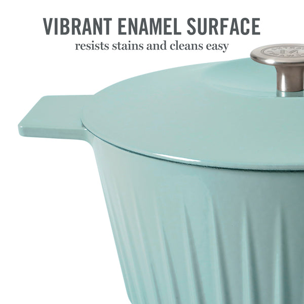 Gibson Home Martha Stewart Eastholm 3-Quart Enameled Cast Iron Dutch Oven