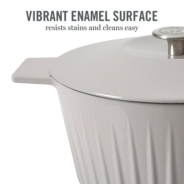 Gibson Home Martha Stewart Eastholm 5-Quart Enameled Cast Iron Dutch Oven