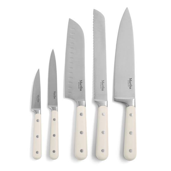 Gibson Home Martha Stewart Eastwalk 14-Piece Stainless Steel Cutlery Set W/ ABS Triple Riveted Forged Handle Acacia Wood Block