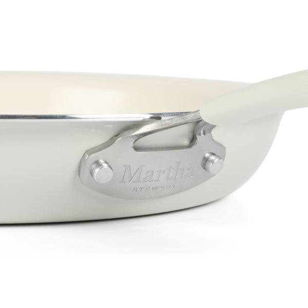 Gibson Home Martha Stewart Everyday Charlemont 12-Inch Linen Aluminum Fry Pan