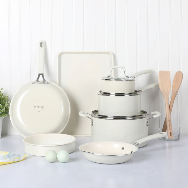 Gibson Home Martha Stewart Everyday Charlemont 12-Piece Forged Aluminum Cookware Set