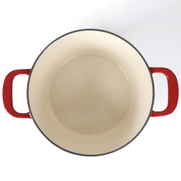 Gibson Home Martha Stewart Gatwick 4 Quart Enamel Cast Iron Dutch Oven - Red