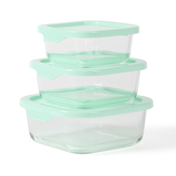 gibson home Martha Stewart Hadsell 6-Piece (27oz 17.6oz 10.8oz) Borosilicate Glass Square Storage Container Set w/ Lids gibson home Martha Stewart Hadsell 6-Piece (27oz 17.6oz 10.8oz) Borosilicate Glass Square Storage Container Set w/ Lids