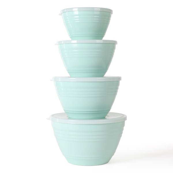 gibson home Martha Stewart Hoyt 8-Piece (6.2qt 4.3qt 2.8qt 1.8qt) Round Mixing Bowl Set w/ Lid gibson home Martha Stewart Hoyt 8-Piece (6.2qt 4.3qt 2.8qt 1.8qt) Round Mixing Bowl Set w/ Lid