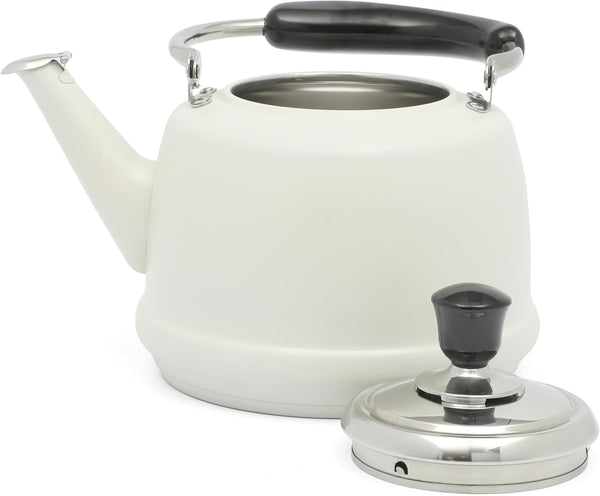 Gibson Home Martha Stewart Kingstree Large 2 Qt Heavy Gauge Stainless Steel Whistling Tea Kettle