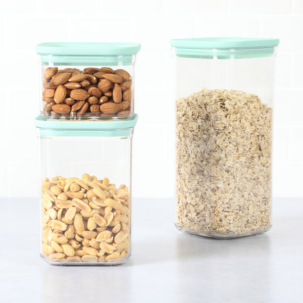 Gibson Home Martha Stewart Langstaff 6-Piece (60oz 37oz 17oz) Square Stackable Container Set W/ Lids