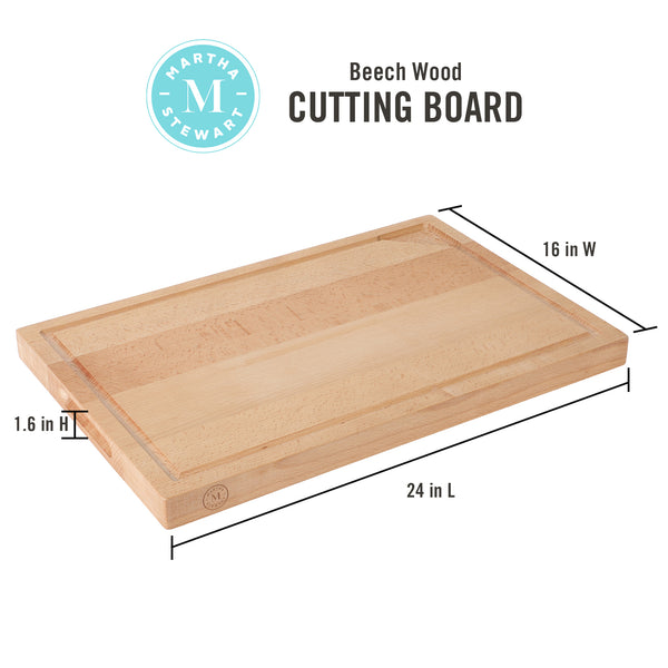 Gibson Home Martha Stewart Lochner Beechwood Cutting Board W/ Juice Groove
