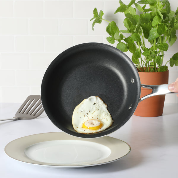 Gibson Home Martha Stewart Lockton 2-Piece 10" & 12" Enameled Aluminum Non-Stick Fry Pan Set
