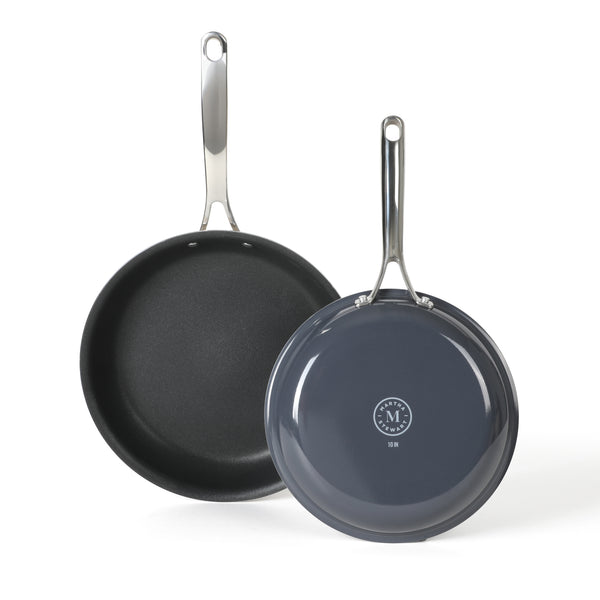 gibson home Martha Stewart Lockton 2-Piece 10" & 12" Enameled Aluminum Non-Stick Fry Pan Set