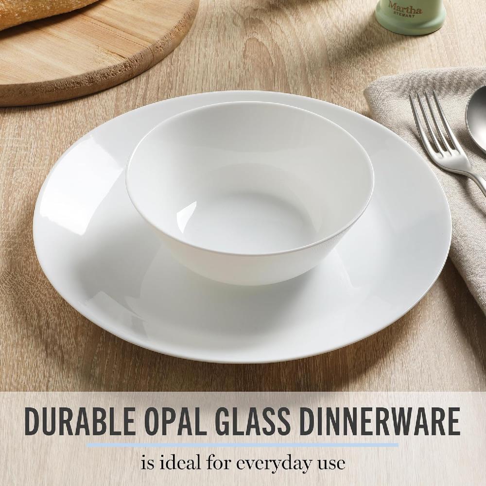 Gibson Home Martha Stewart Opalton 6 Piece 10 Inch Chip And Break Resistant Dinner Plates