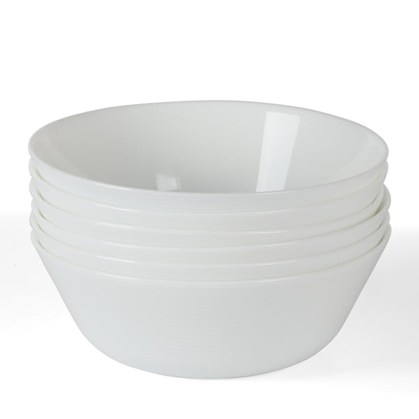 Gibson Home Martha Stewart Opalton 6 Piece 6 Inch Chip And Break Resistant Cereal Bowl