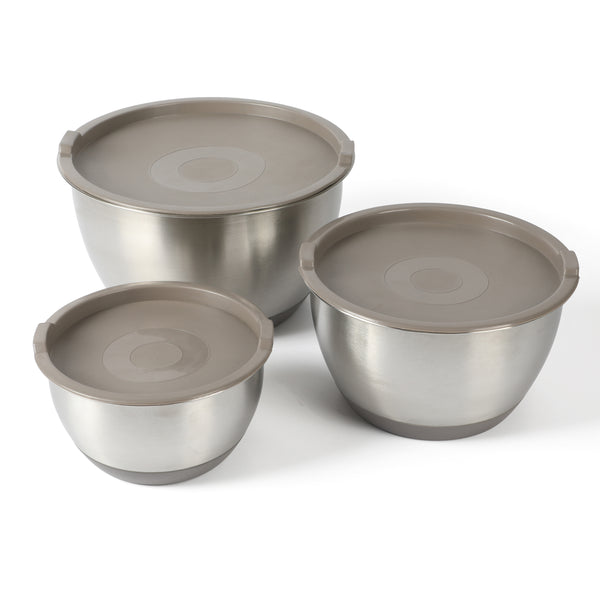gibson home Martha Stewart Rhinewell 6-Piece Mirror Polish Stainless Steel Mixing Bowls w/ Lid and Non-Slip Base gibson home Martha Stewart Rhinewell 6-Piece Mirror Polish Stainless Steel Mixing Bowls w/ Lid and Non-Slip Base