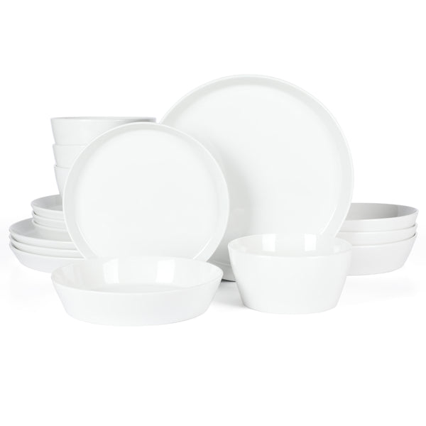 gibson home Martha Stewart Selma Chip & Scratch Resistant Dinnerware Set Plates and Bowls Dishes Set