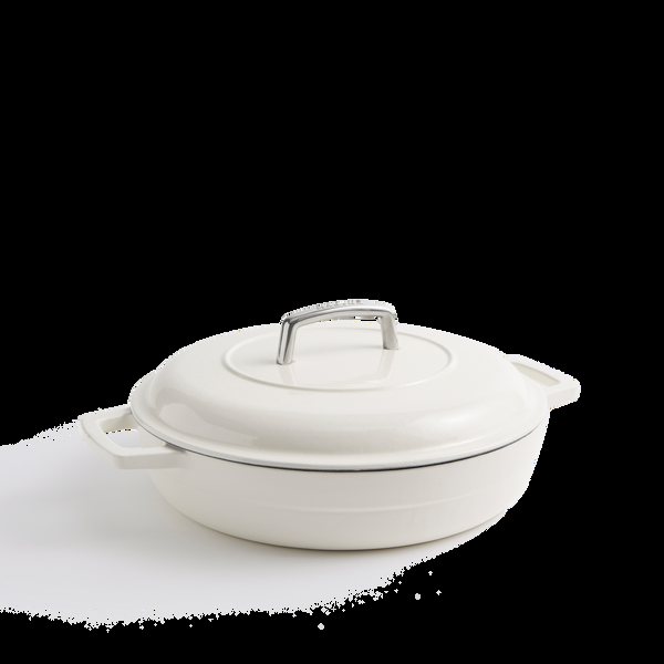 gibson home Martha Stewart Signature 3.5-Quart Enameled Cast Iron Braiser w/ Lid