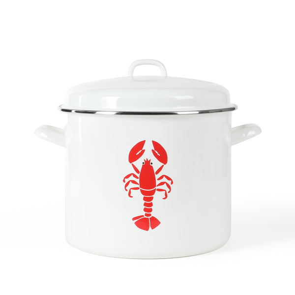 gibson home Martha Stewart Thayer 16-Quart Enamel on Steel Lobster Stock Pot