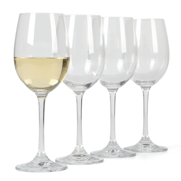 gibson home Martha Stewart Vivica 14-Ounce Stemmed White Wine Glass Set 4-Pack