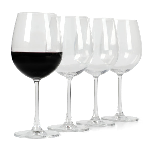gibson home Martha Stewart Vivica 20-Ounce Stemmed Red Wine Glass Set 4-Pack