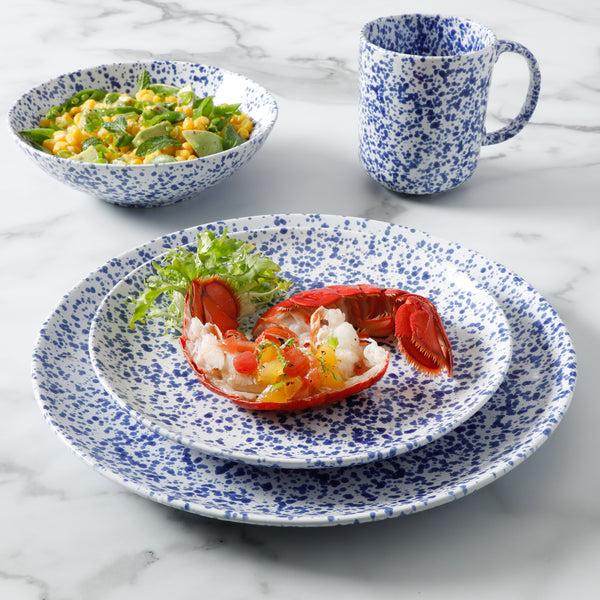 Gibson Home Martha Stewart Warham 16-Piece Hand Painted Splatter Reactive Stoneware Dinnerware Set